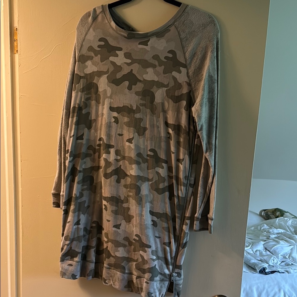 Camouflage Long Sleeve Dress